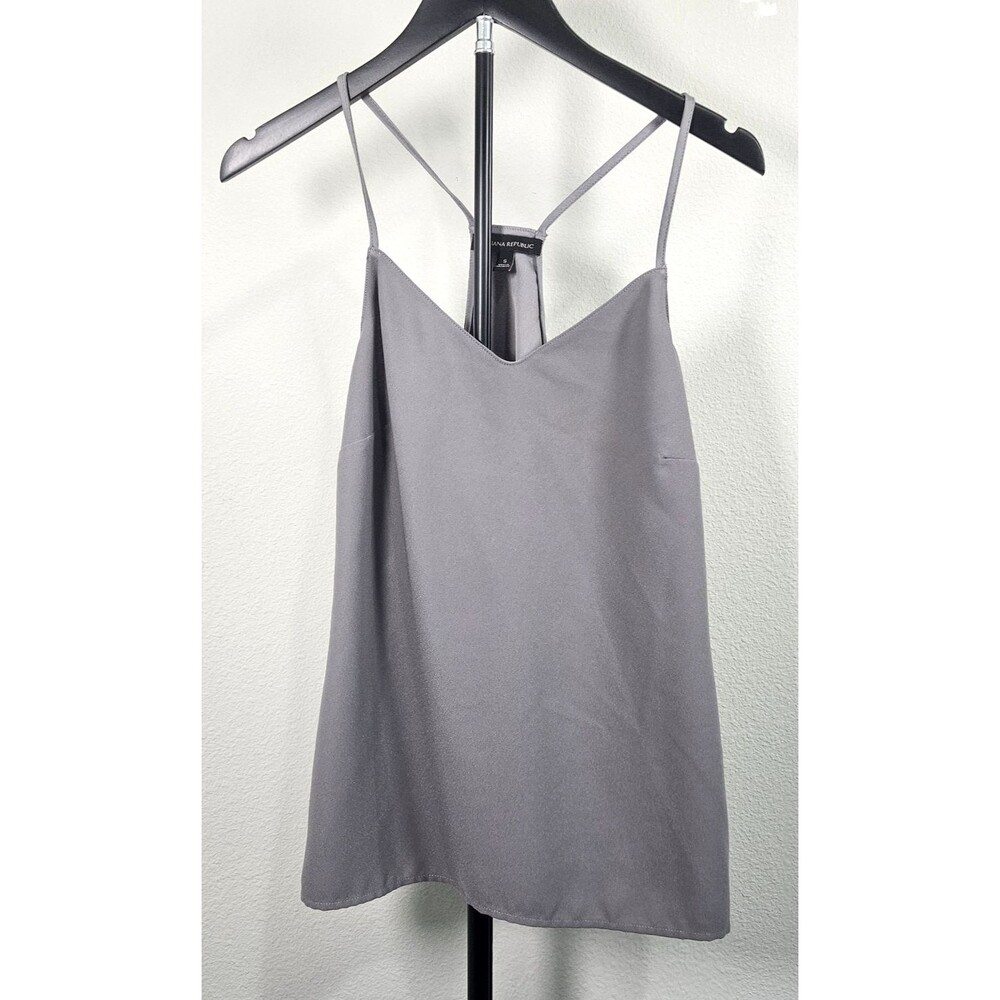 Banana Republic‎ Gray Minimalist Tank Top S Racerback Cami Layering Quiet Luxury